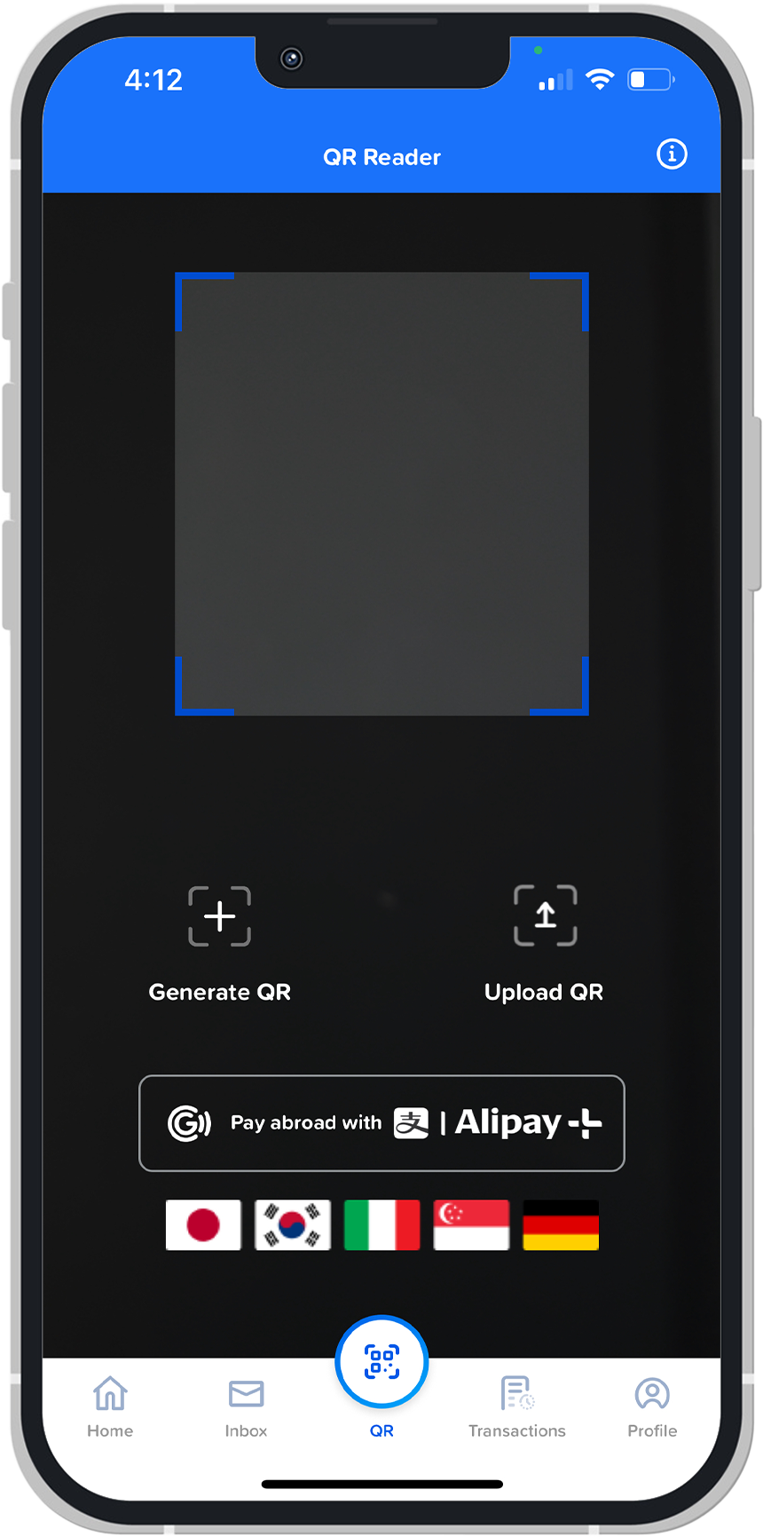 Screenshot of GCash's QR code UI.