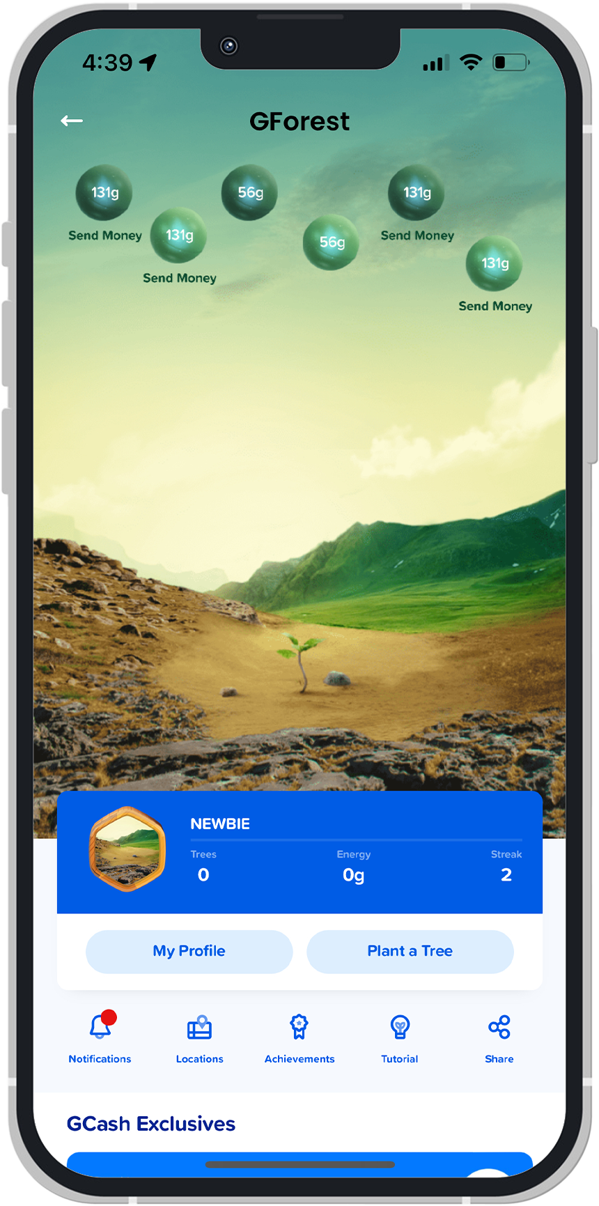 Screenshot of GForest's UI.
