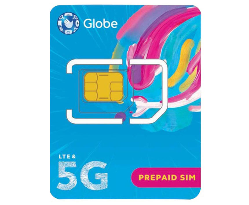 Globeâs physical 5G-capable SIM card.