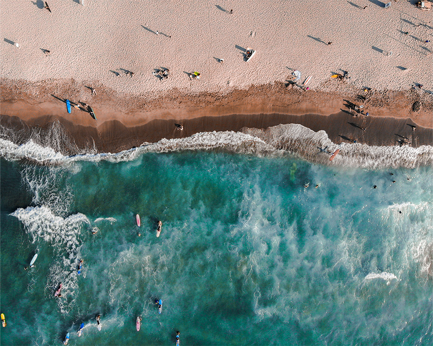 A birdâs eye view of Philippine surf town La Union, San Fernando.