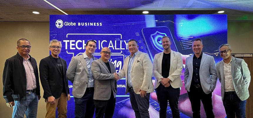 Globe Business and Zimperium executives at the 'Technically Speaking' event for mobile security.