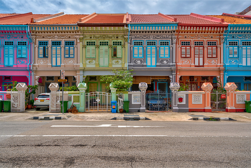 Historical buildings in Joo Chiat Road.