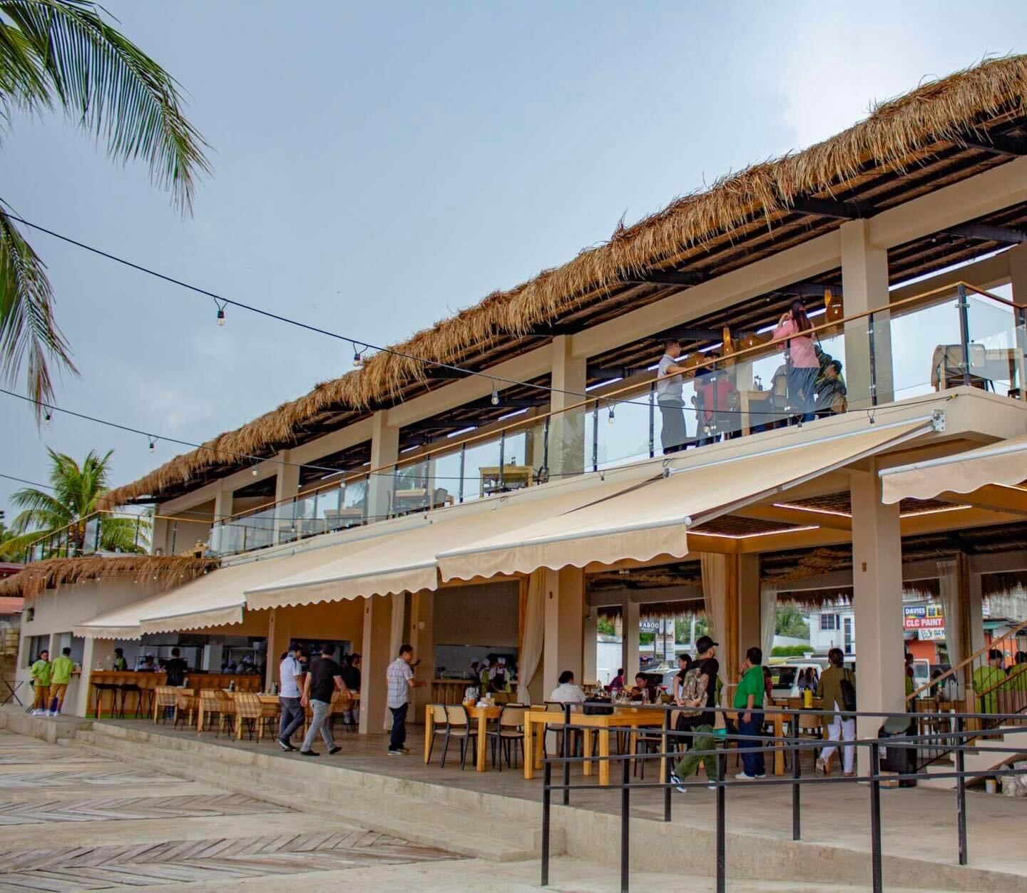 A section of Lantaw Seafood Grill dining area with diners