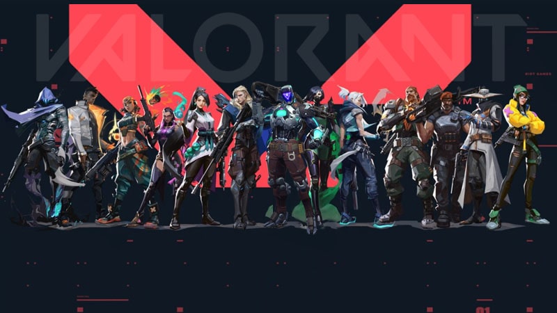 Lineup of Valorant Agents you can play